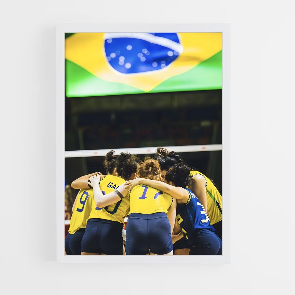 Poster Samba en Équipe – affiche Beach-volley (vue 3)